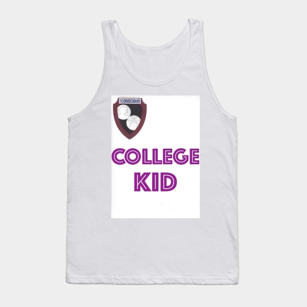 COLLEGE KID.PURPLE Tank Top by ClassConsciousCrew.com